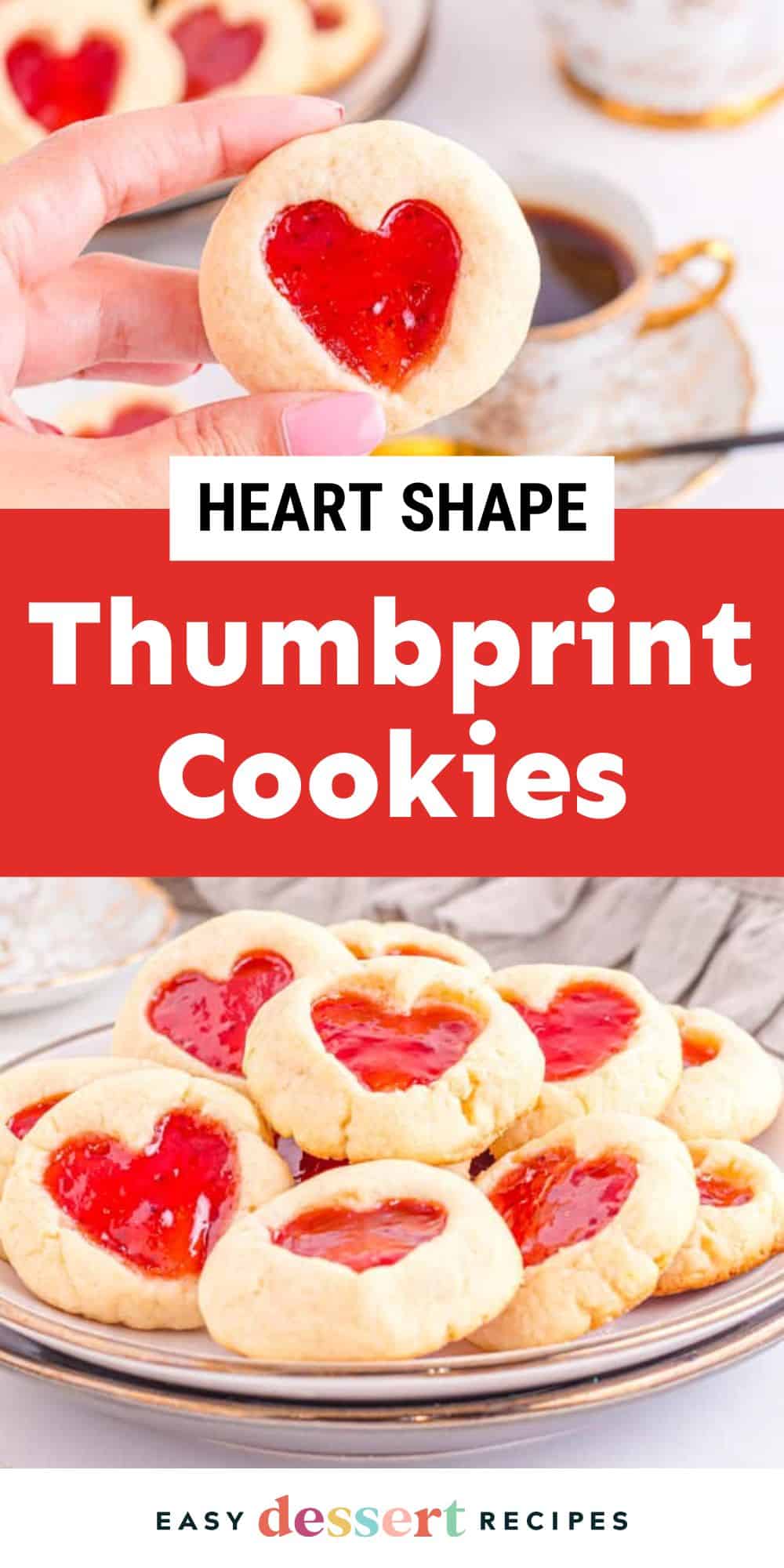 heart shaped thumbprint cookies pin