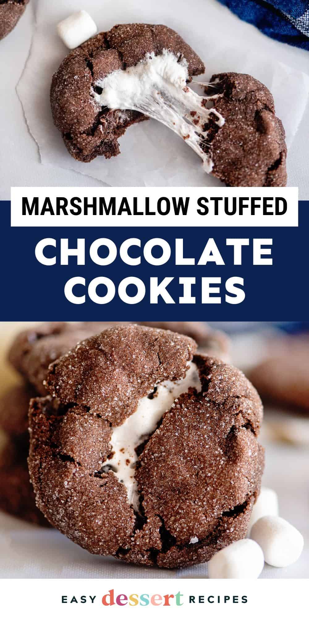 marshmallow chocolate cookies pin