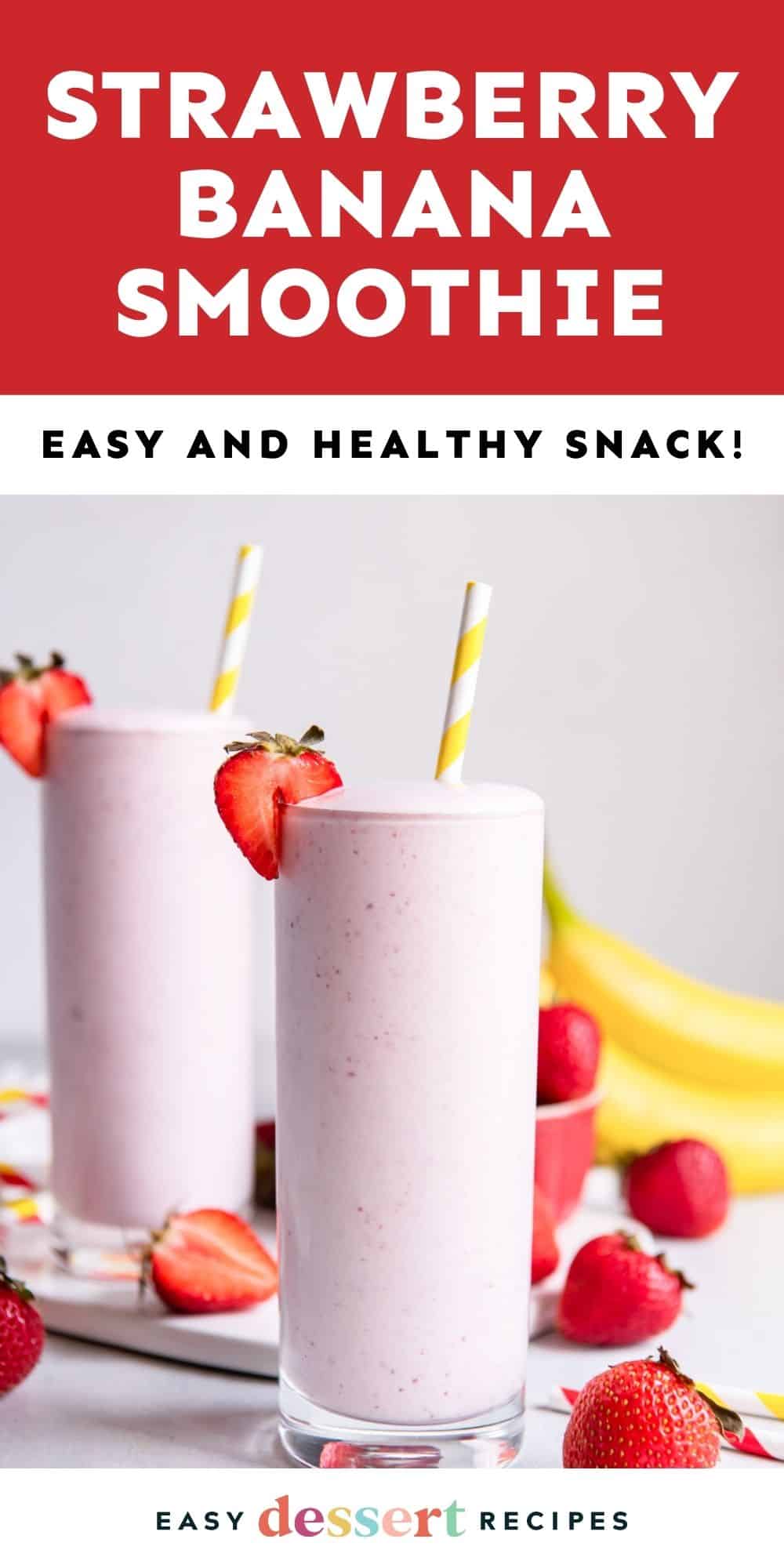 strawberry banana smoothie pin