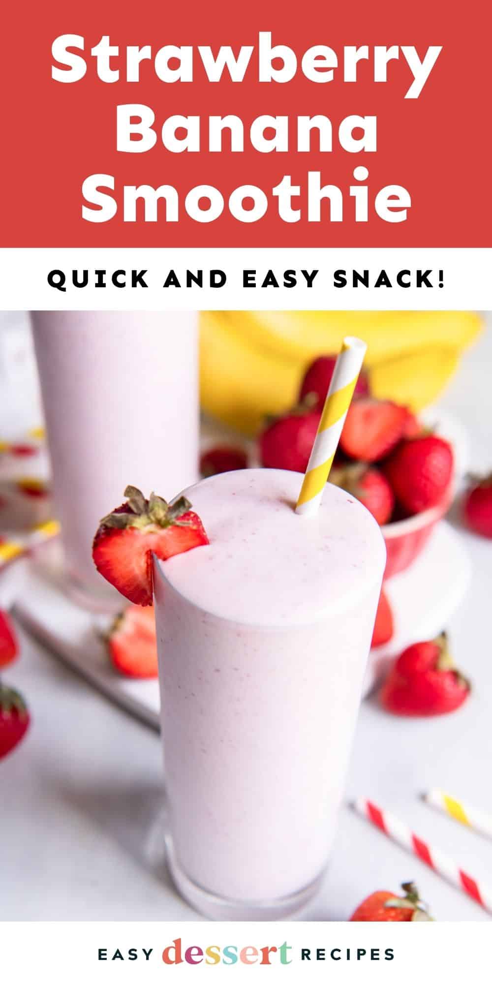 strawberry banana smoothie pin