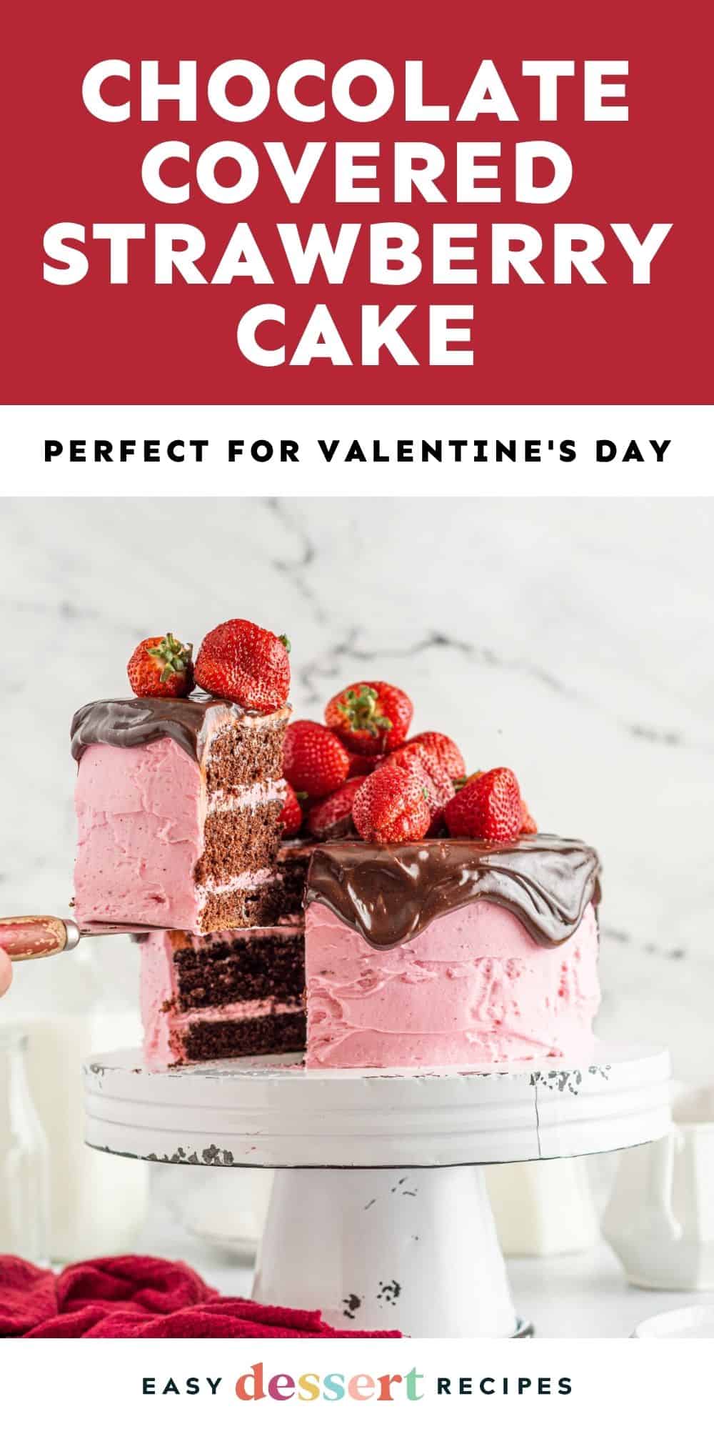 chocolate covered strawberry cake pin