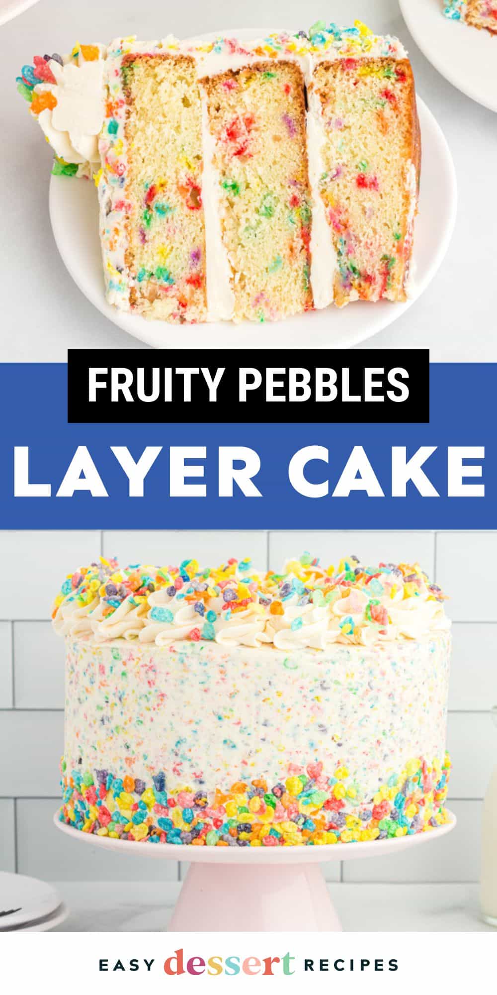 fruity pebbles layer cake pin