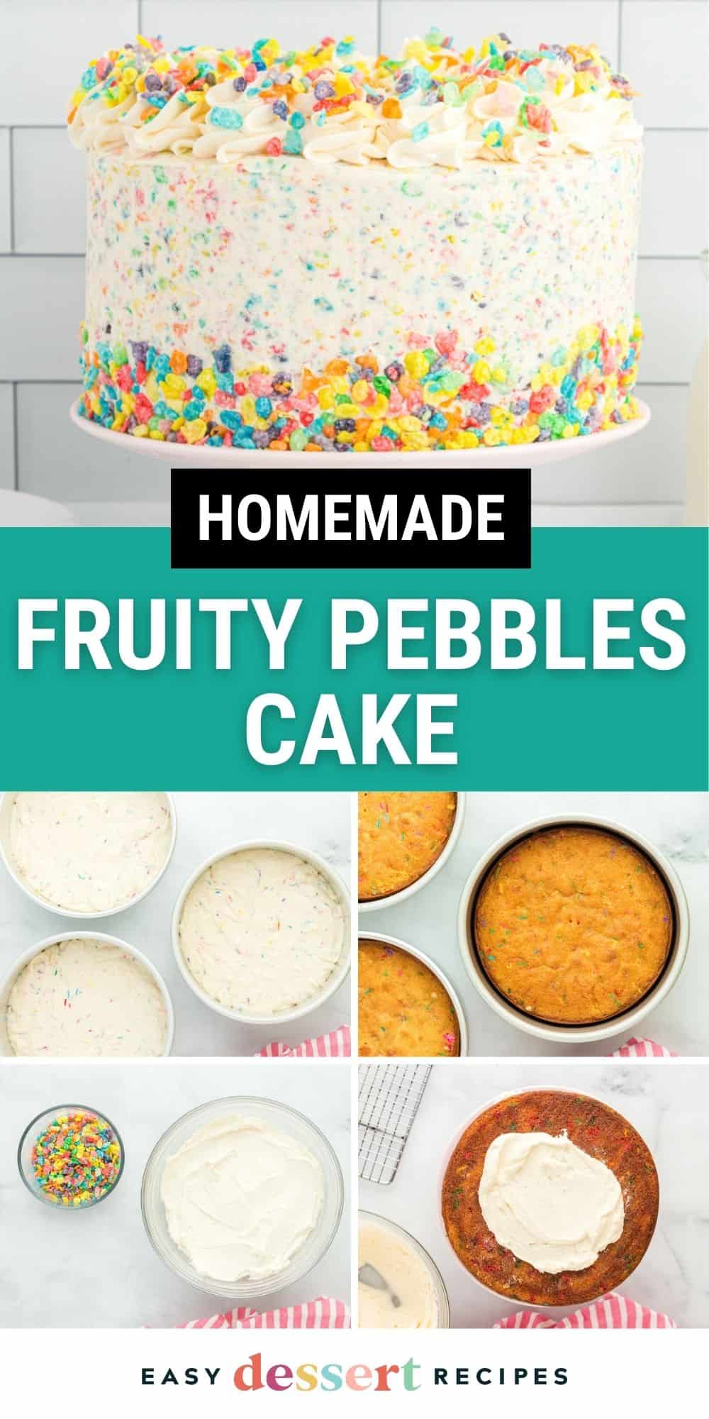 homemade fruity pebbles cake pin