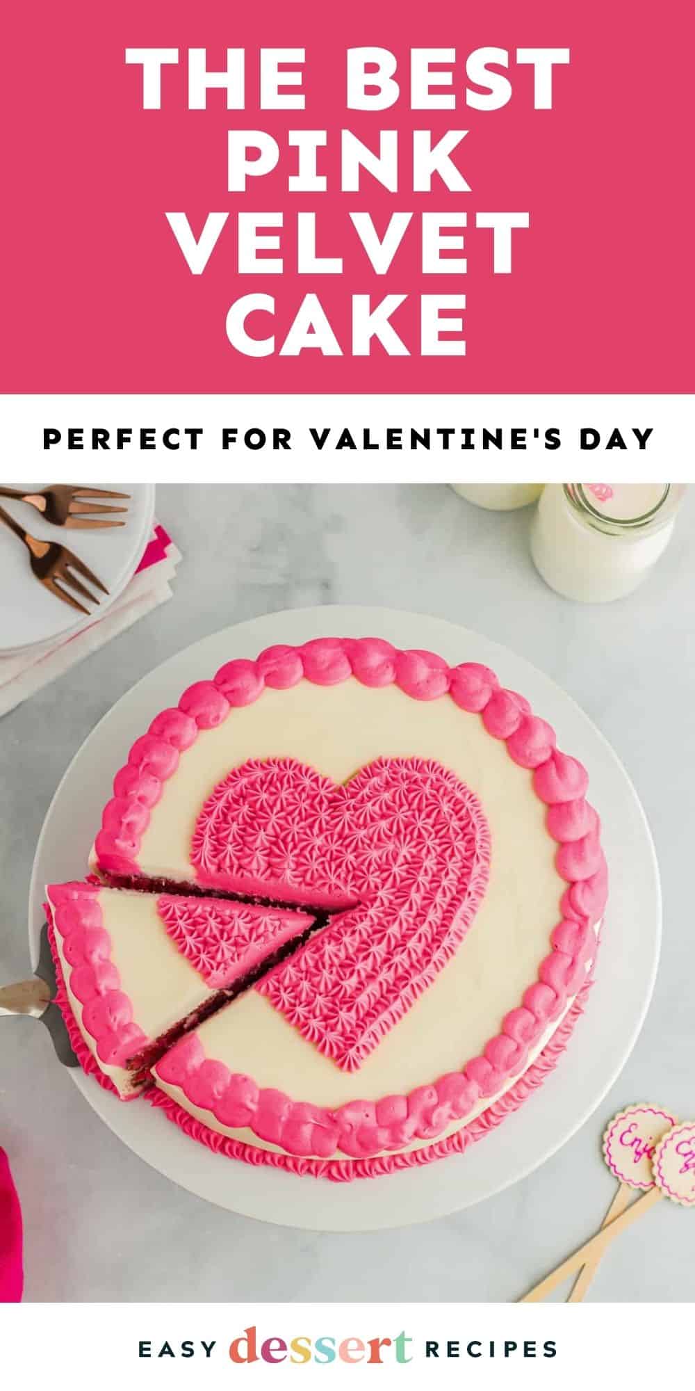 the best pink velvet cake for Valentine's Day pin