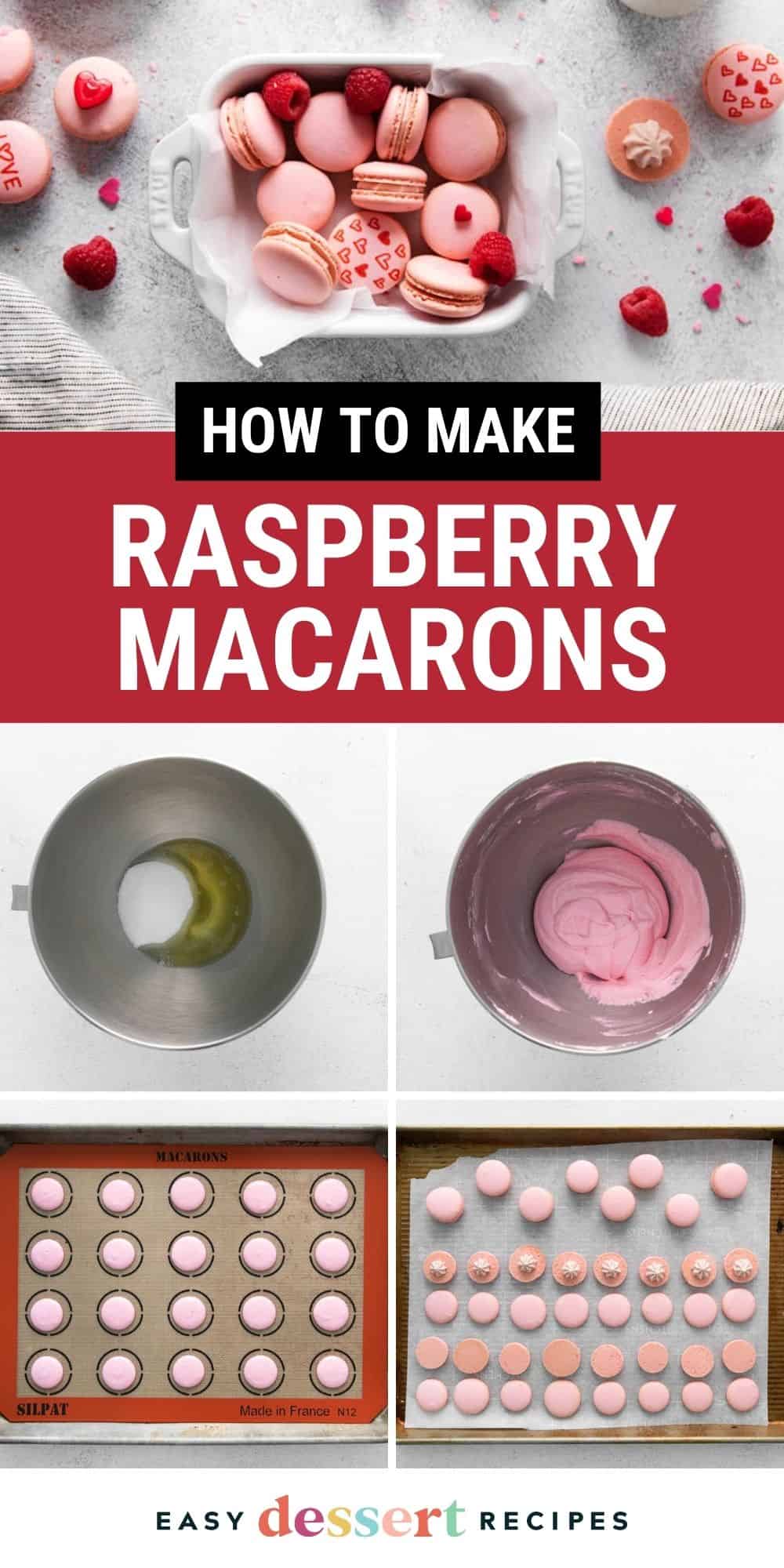 how to make raspberry macarons pin