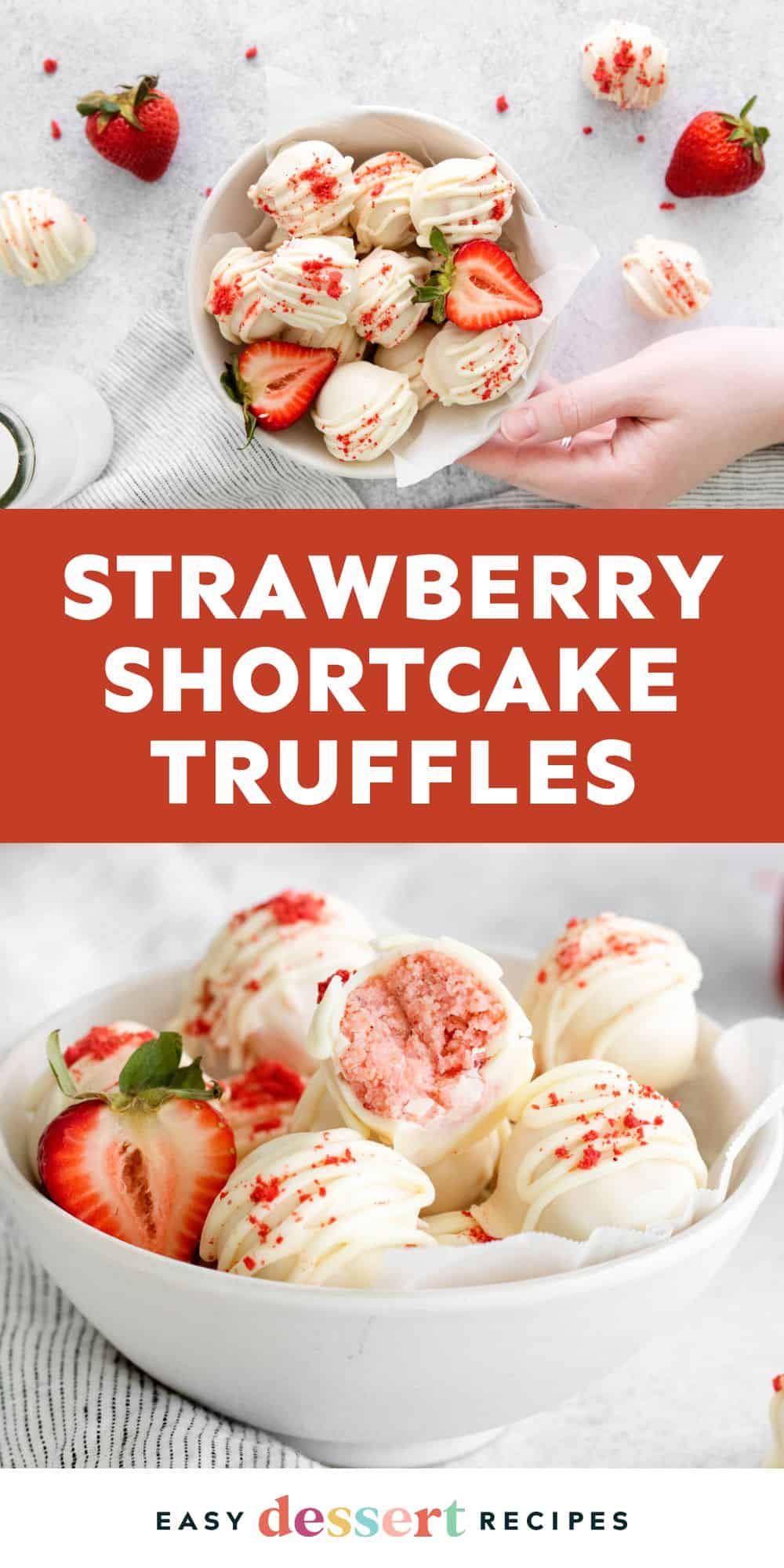 strawberry shortcake truffles pin
