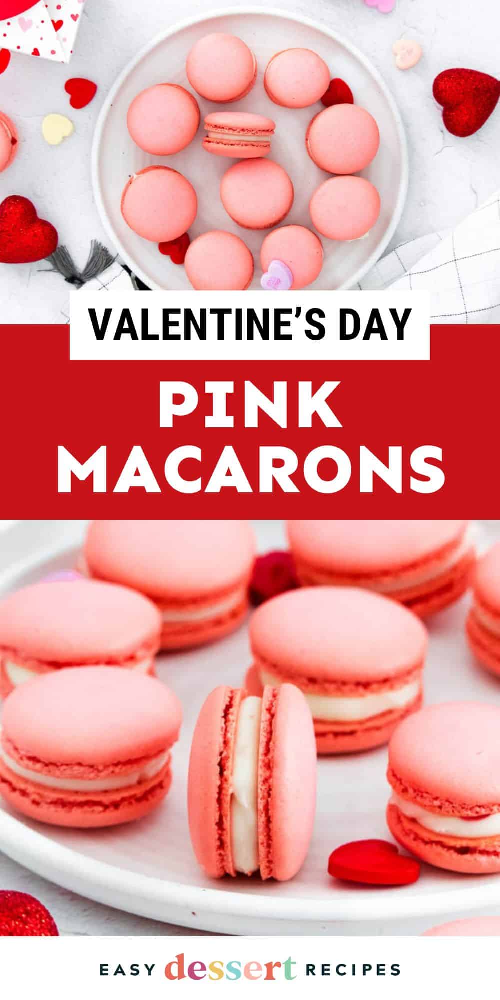 Valentine's Day pink macarons recipe