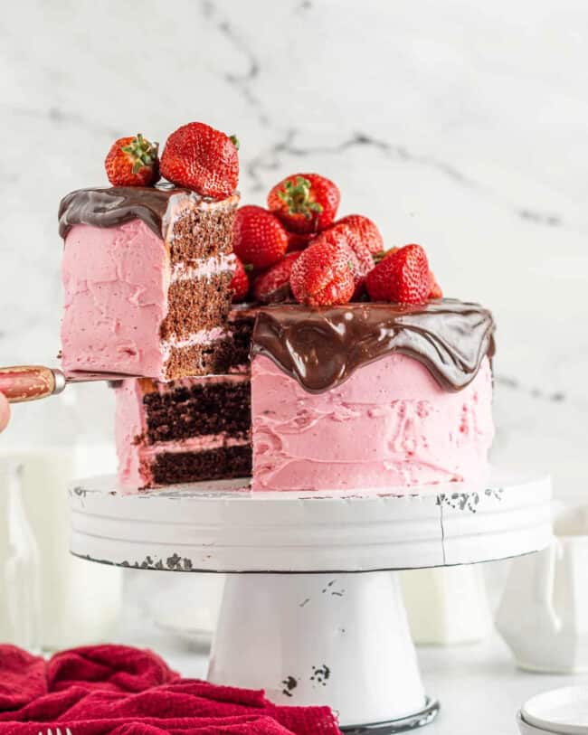 Chocolate Covered Strawberry Cake Recipe - Easy Dessert Recipes