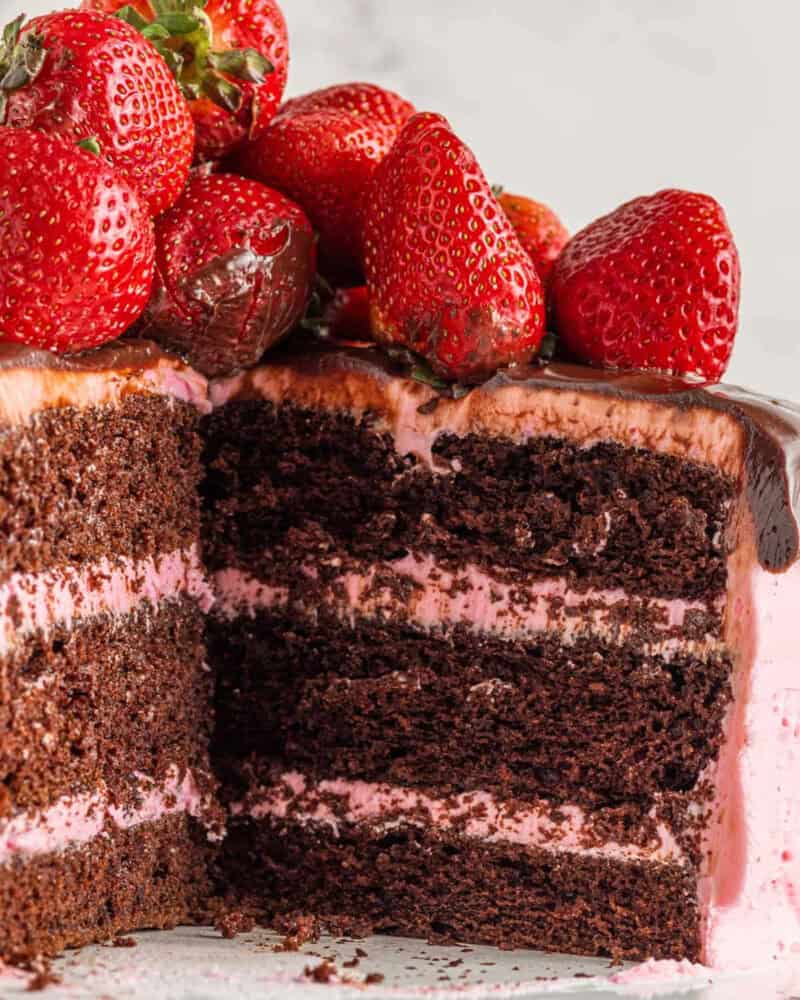 Chocolate Covered Strawberry Cake Recipe - Easy Dessert Recipes