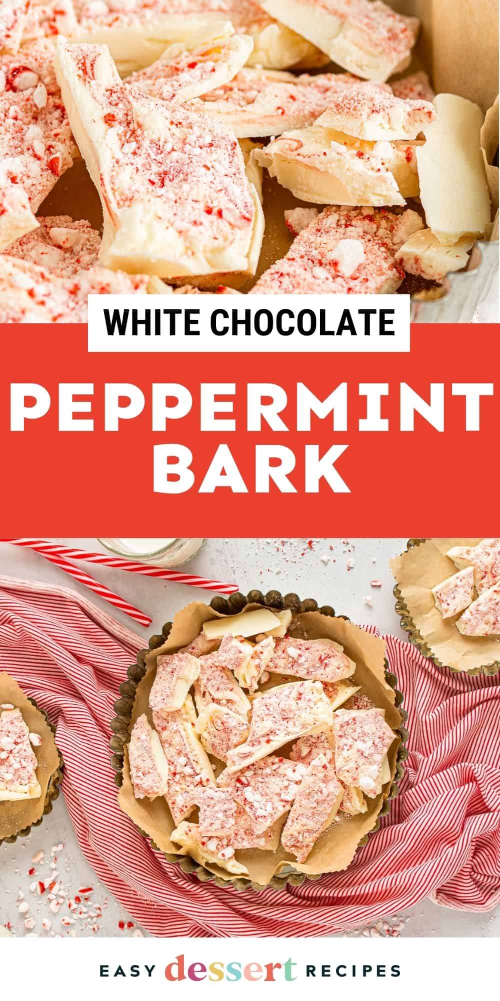 white chocolate peppermint bark pin.