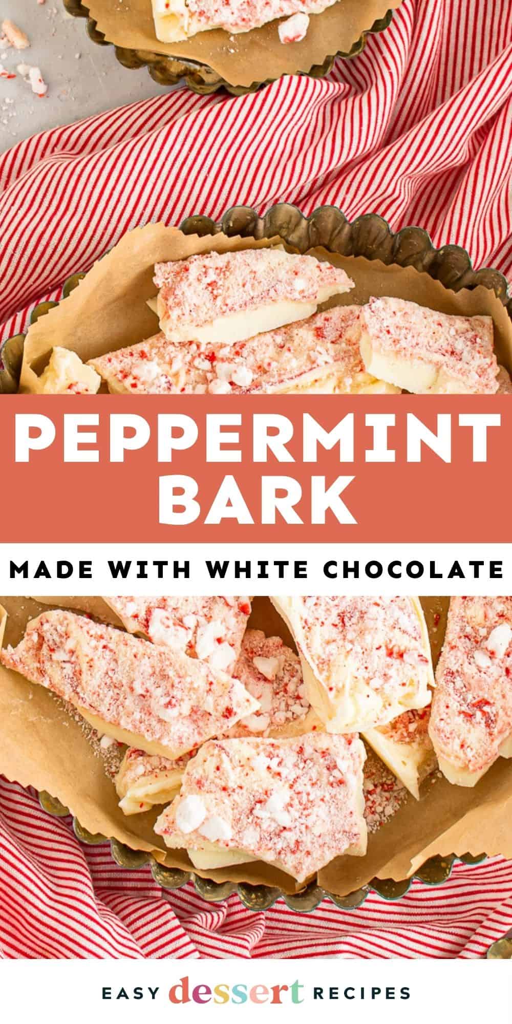 white chocolate peppermint bark pin.