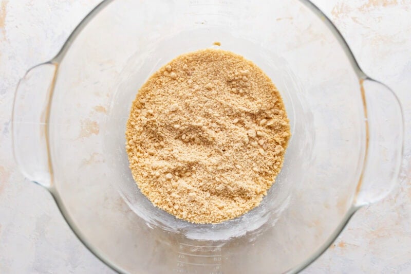 creamed butter, sugar, flour, baking powder, and salt in a bowl.