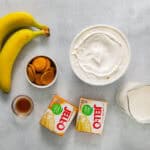 ingredients for banana pudding pie.