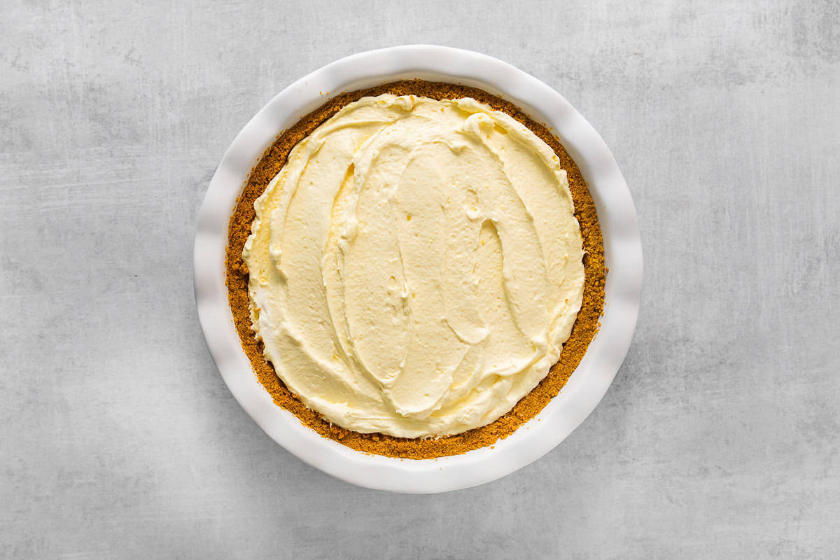 banana pudding filling in a graham cracker pie crust.