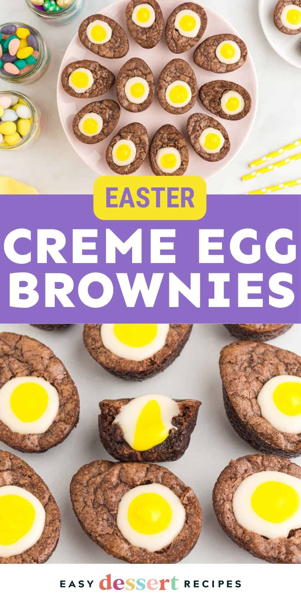 easter creme egg brownies pin.