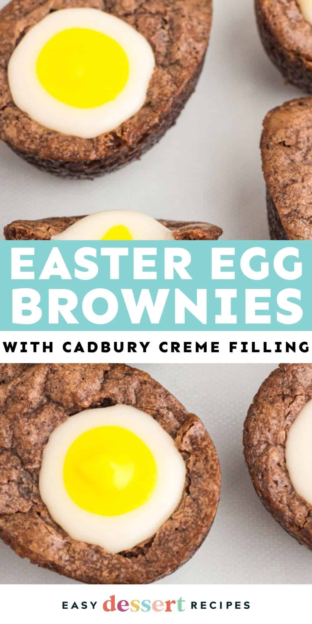 creme egg brownies pin.