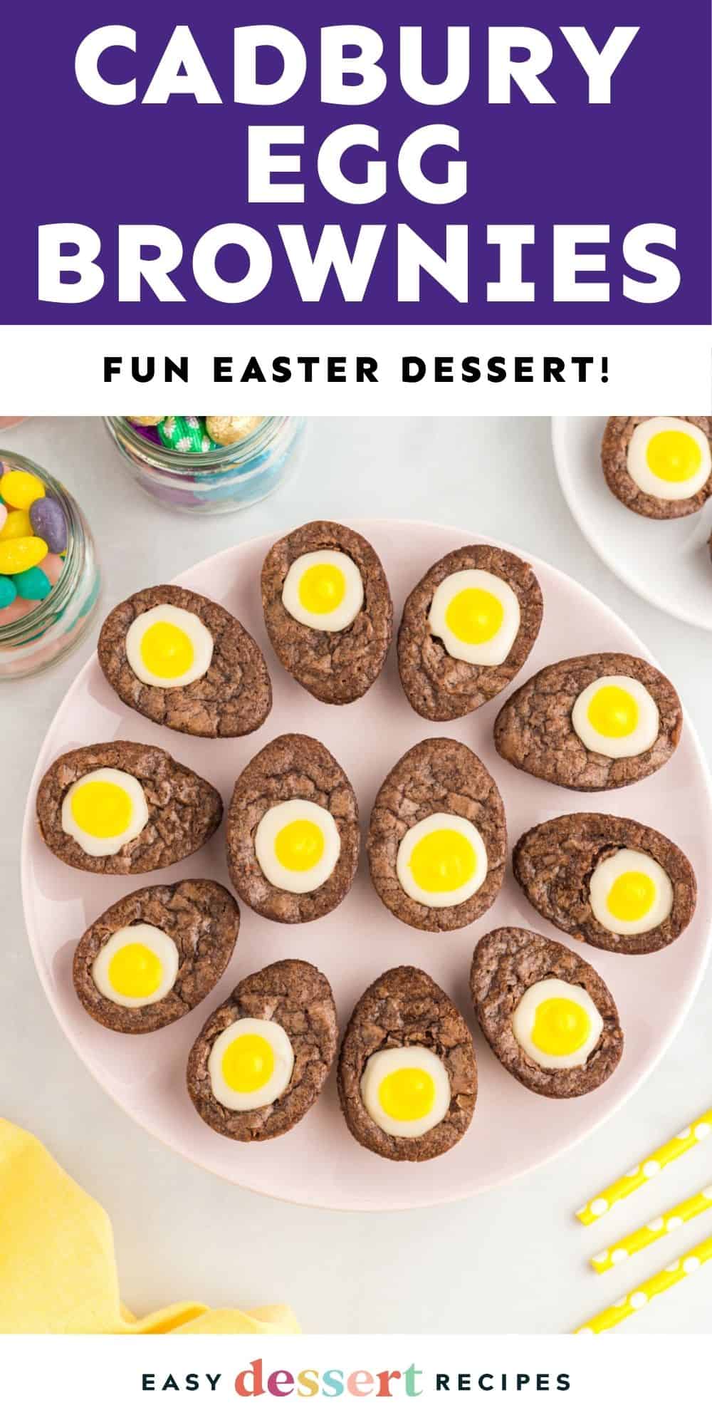 creme egg brownies pin.