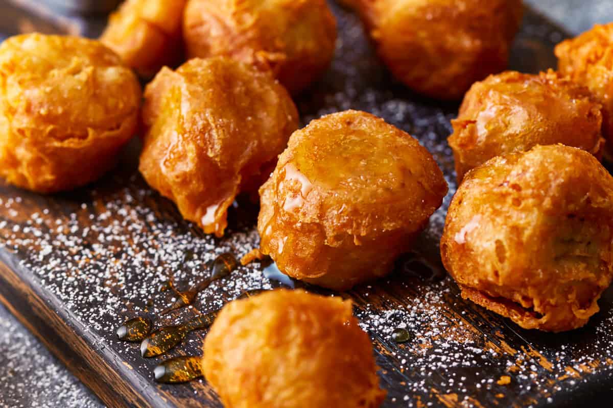 Breaded, deep-fried bananas.