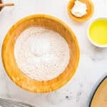 A bowl of dry ingredients.