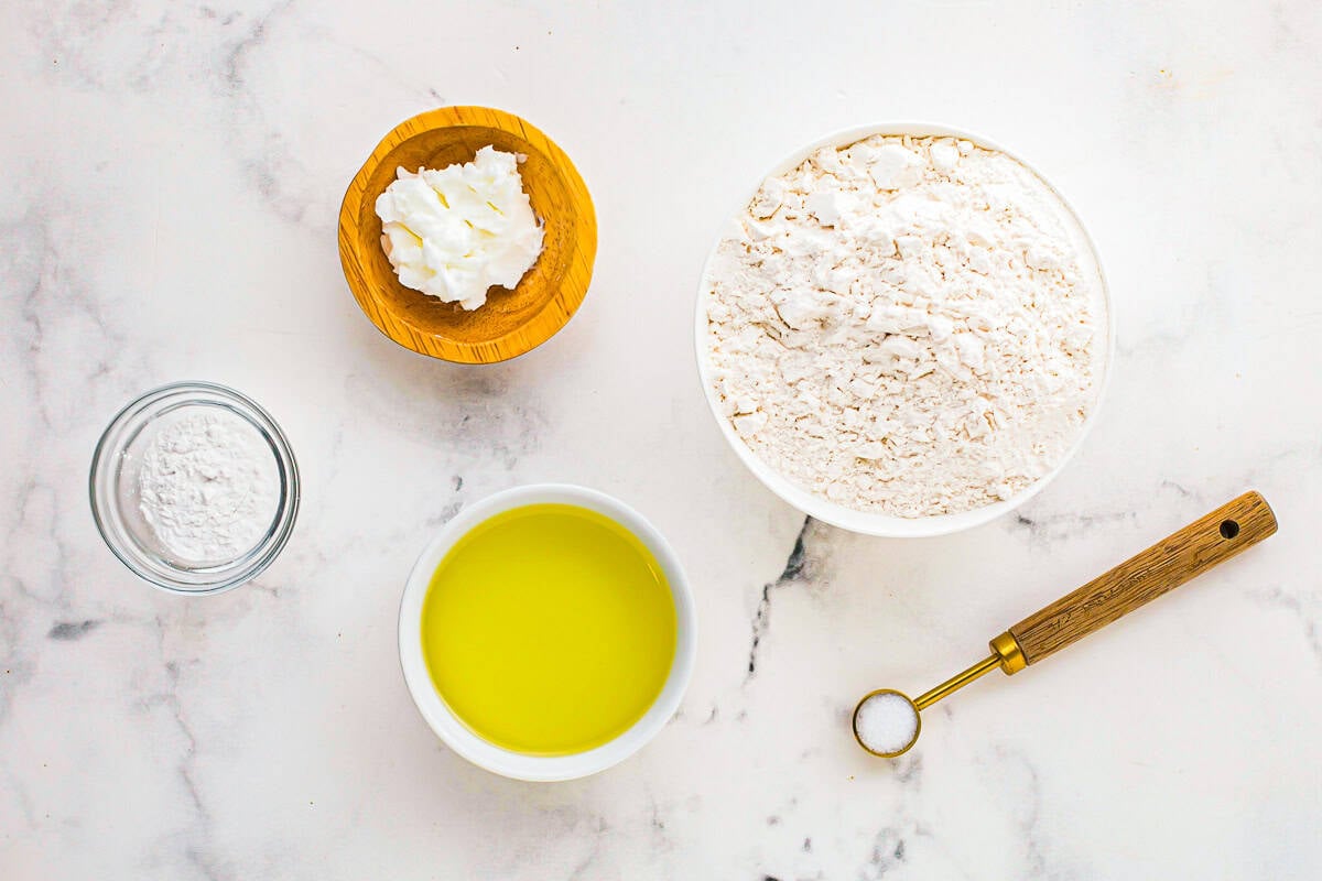 Ingredients to make homemade sopapillas.