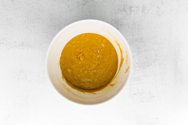 Dry ingredients folded in.