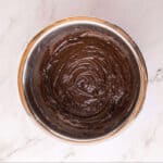 Brownie batter in a mixing bowl.