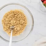 Streusel crumble topping.