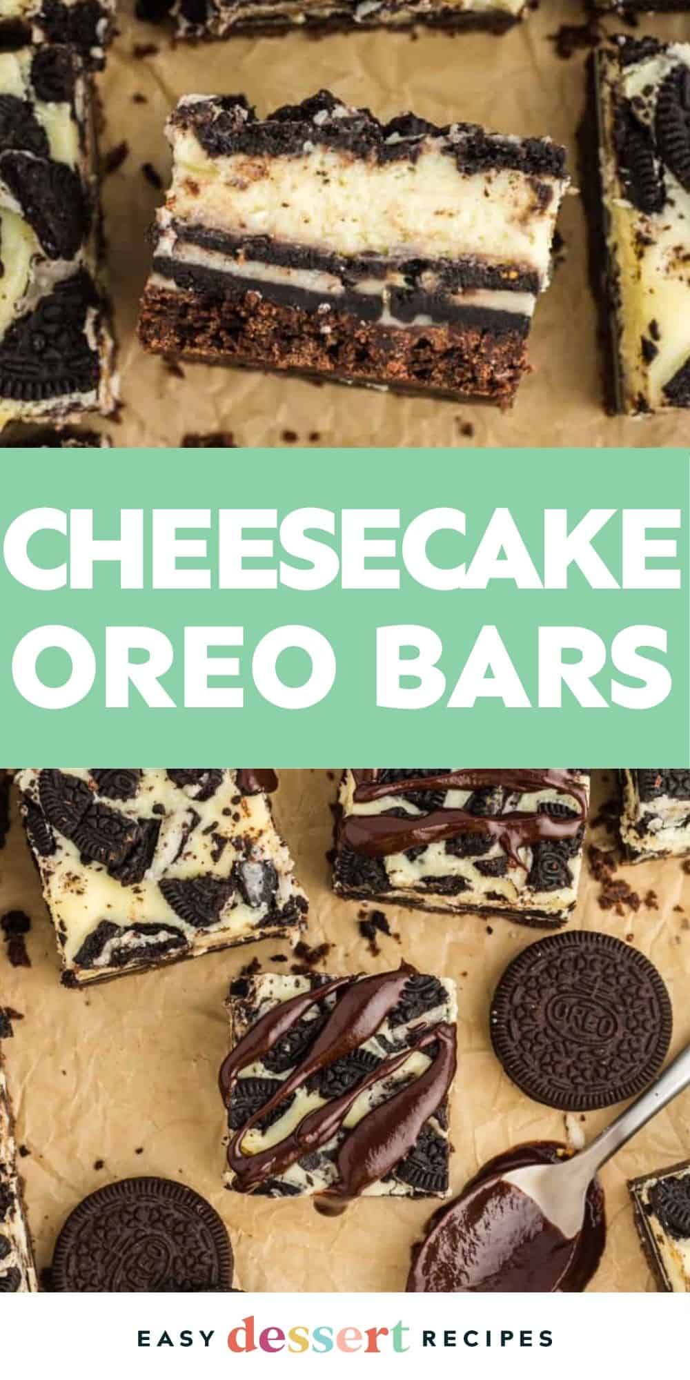 Pin: cheesecake Oreo bars.