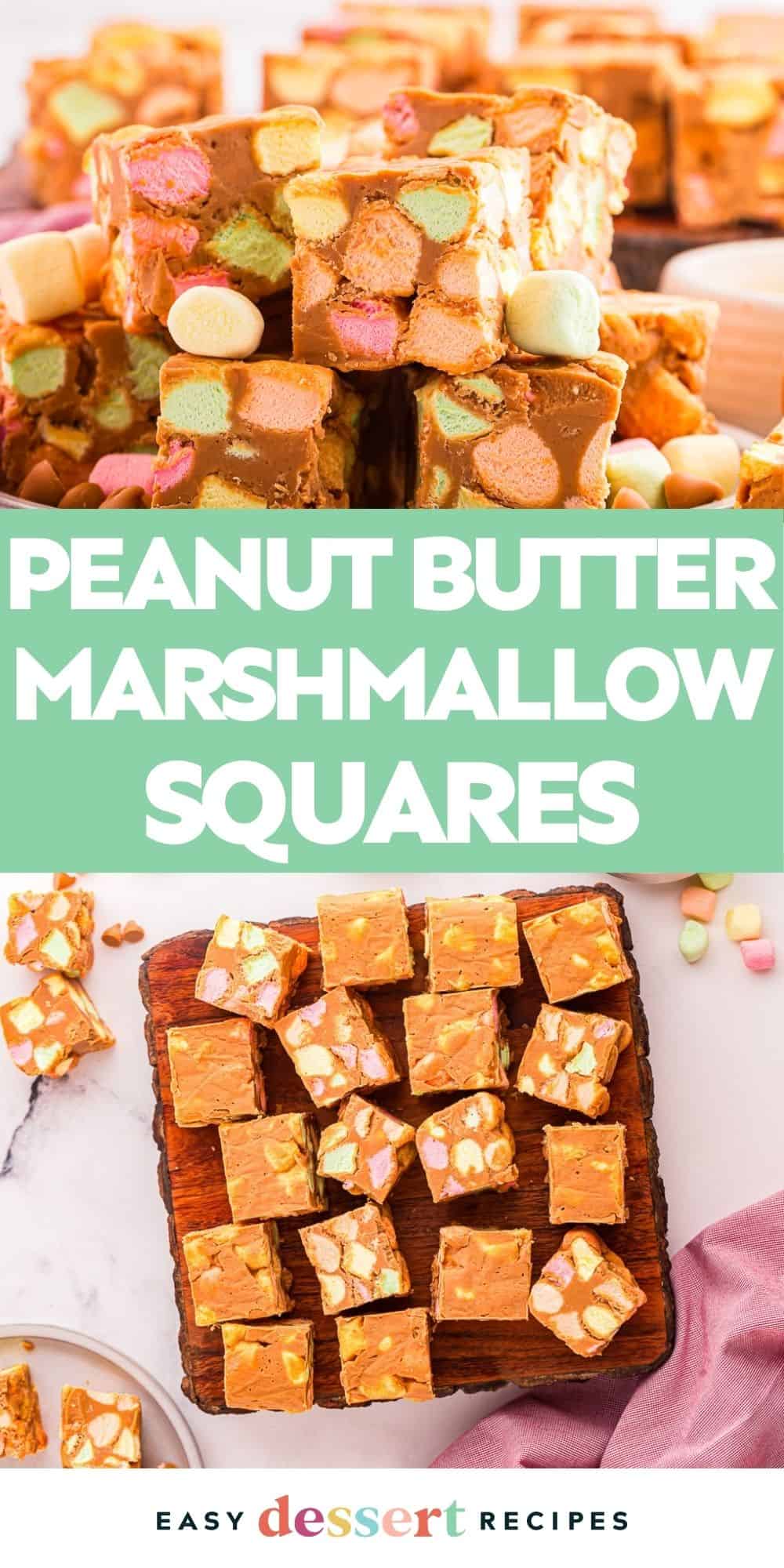 Pin: peanut butter marshmallow squares.