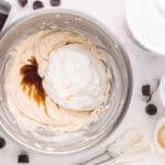 Whipped topping and vanilla added to cheesecake batter.
