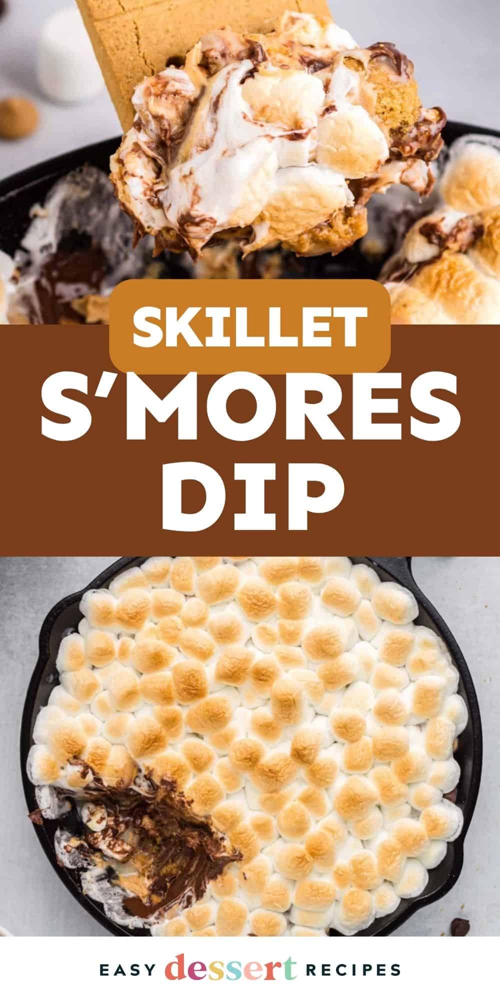 Pin: skillet s'mores dip.