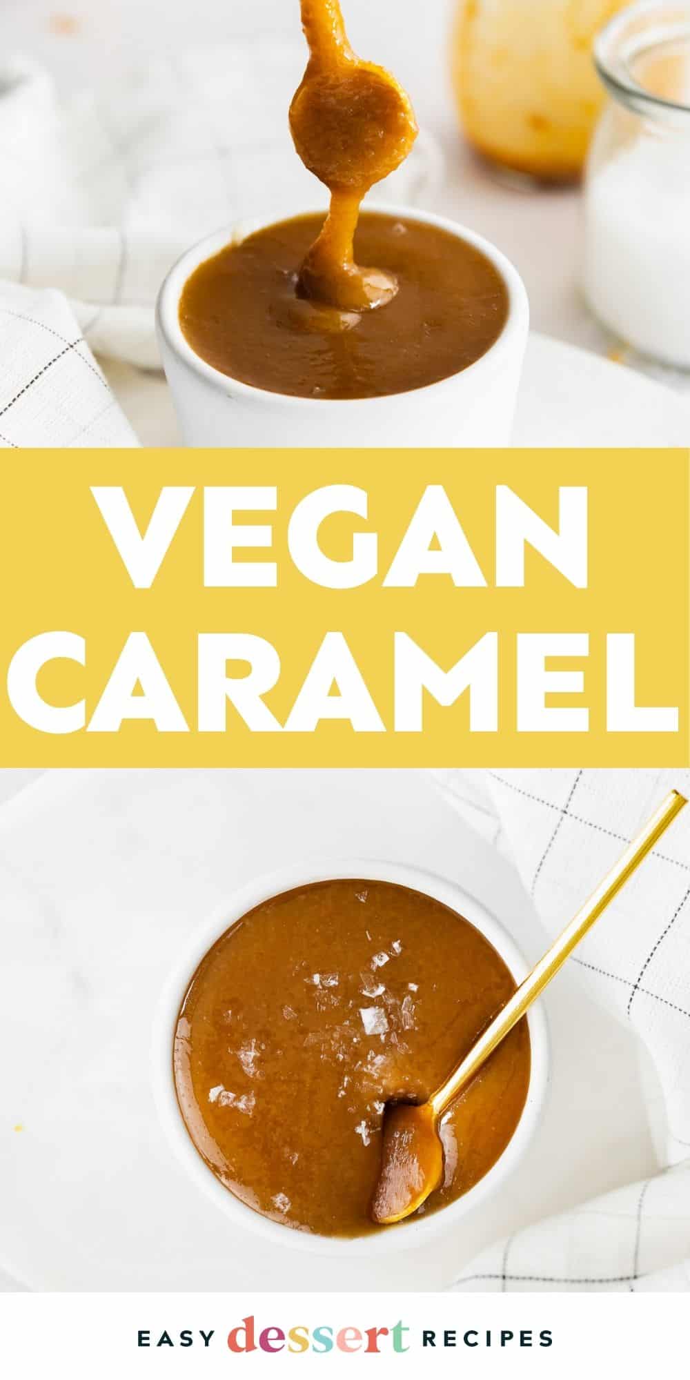 Pin: vegan caramel.