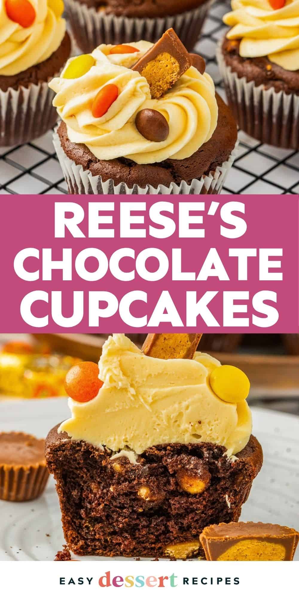 Pin: Reese's chocolate cupcakes.