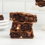 Triple chocolate cake mix brownies
